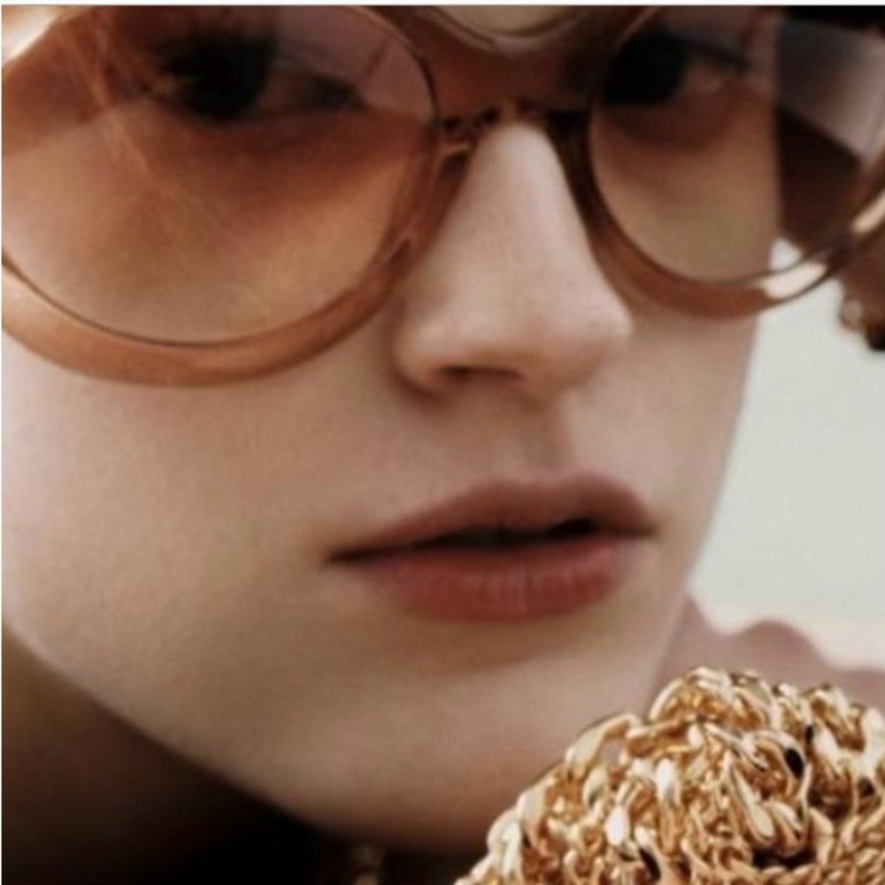 Tom Ford 60mm Oval pink/light brown gradient sunglasses in EUC, case included